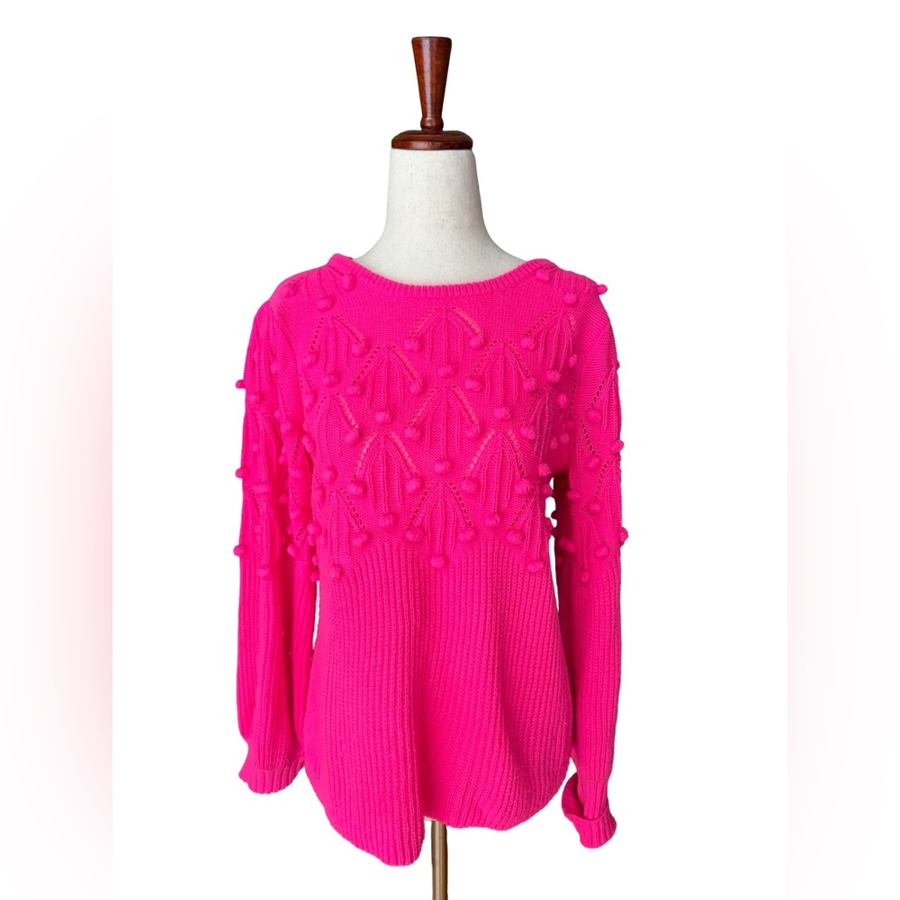 Lilly Pulitzer Nueve Sweater in Hyper Pink Size Medium